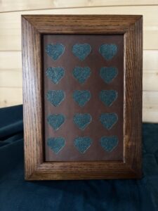 Tableau En Bois Motif Coeur Brun 225x300